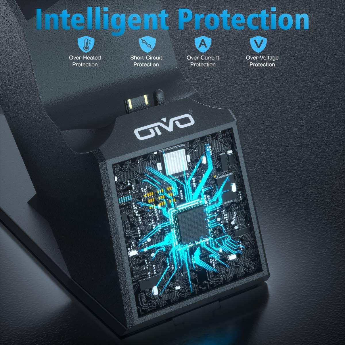 Cargador Estación Dual OIVO para Controladores PS4 - Carga Rápida