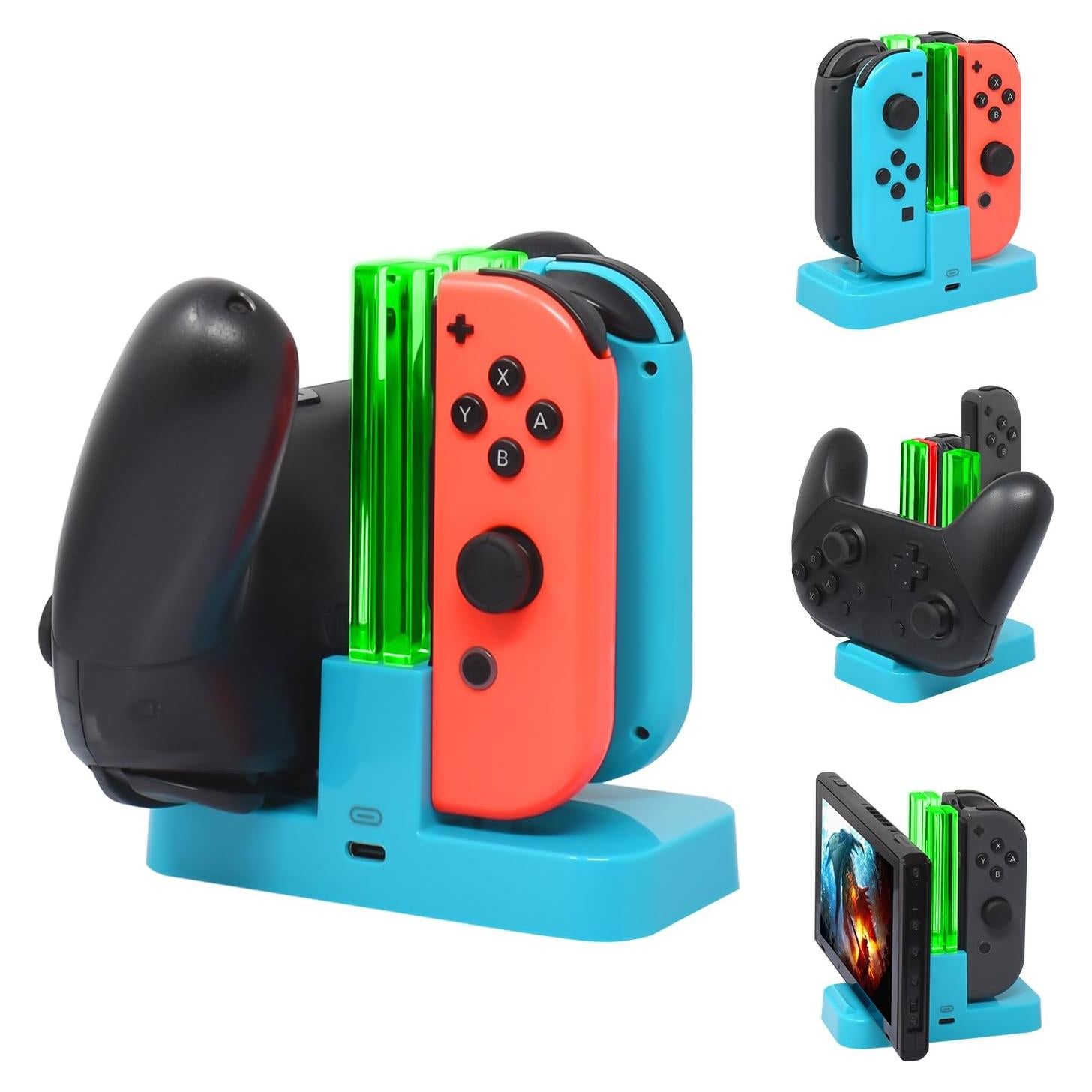 Cargador Rápido FastSnail para Joy-Con y Pro Controller Switch