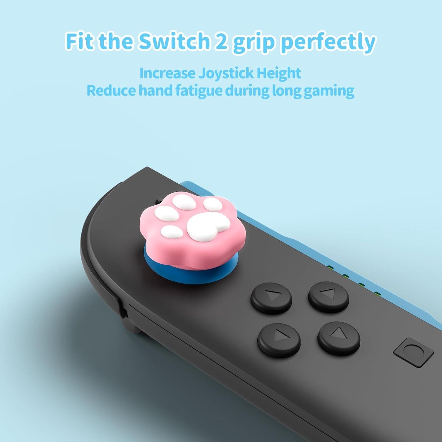 Tapas de Joystick GeekShare para Nintendo Switch 2 - 4pcs Rosa y Azul