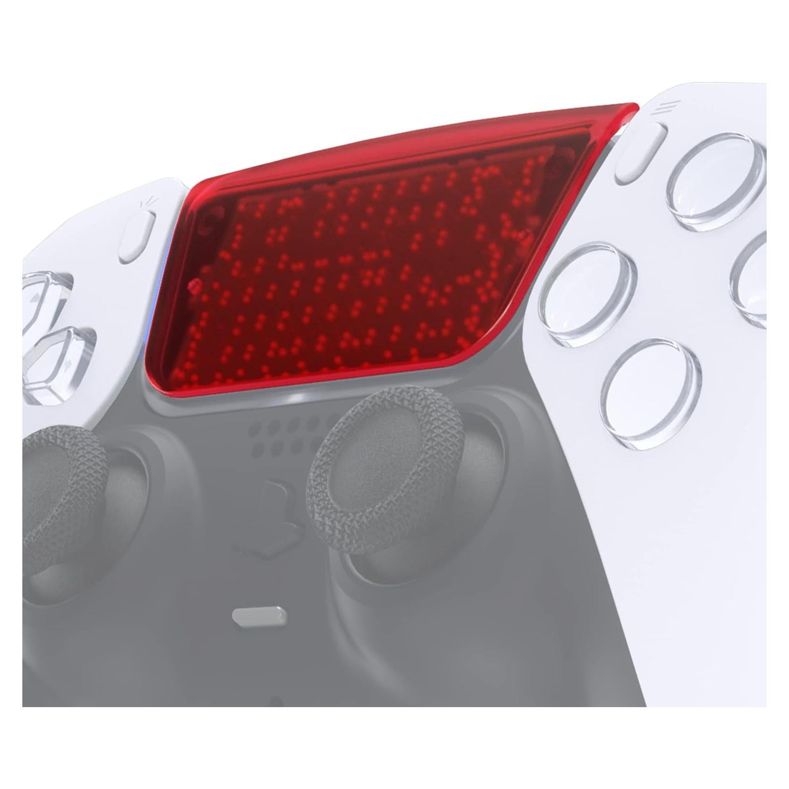 Cubierta de Panel Táctil Rojo Transparente eXtremeRate PS5