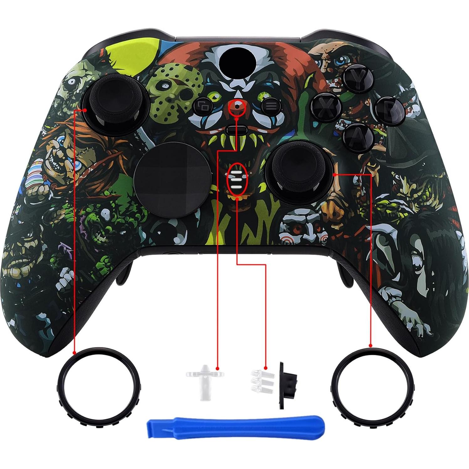Carcasa Frontal eXtremeRate Fiesta Espeluznante para Xbox Elite 2