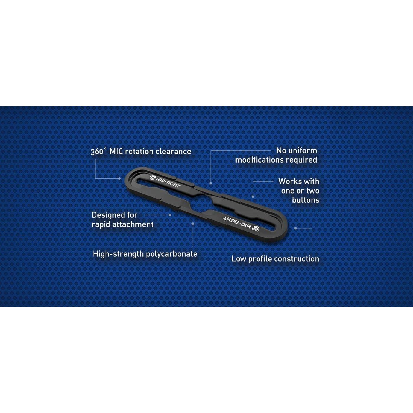 Clip Mic Táctico Mic+Tight para Uniformes - Negro