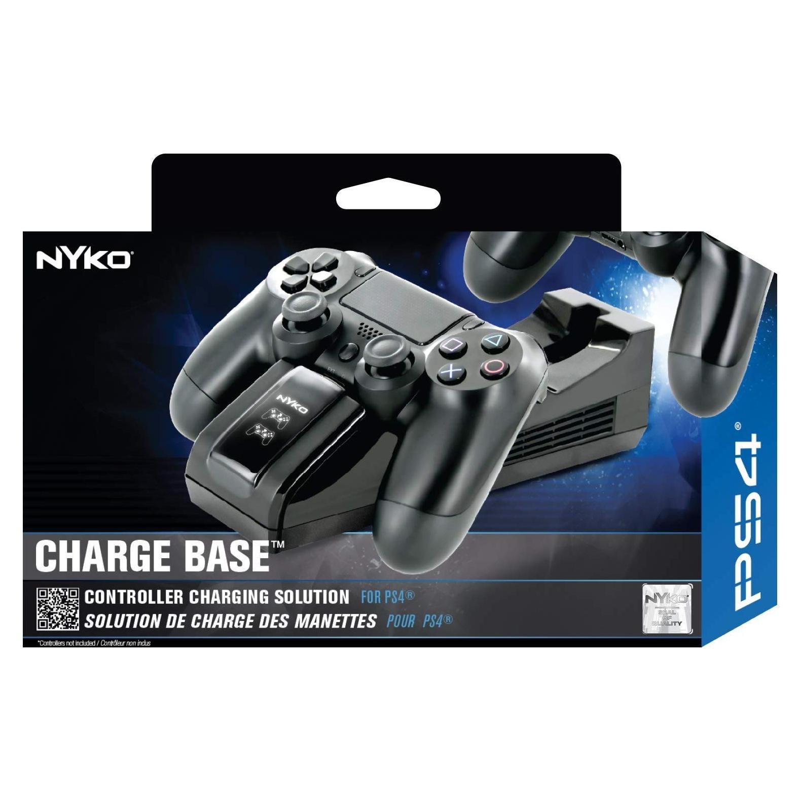 Base de Carga Nyko para PS4 - Doble Puerto y Adaptadores USB
