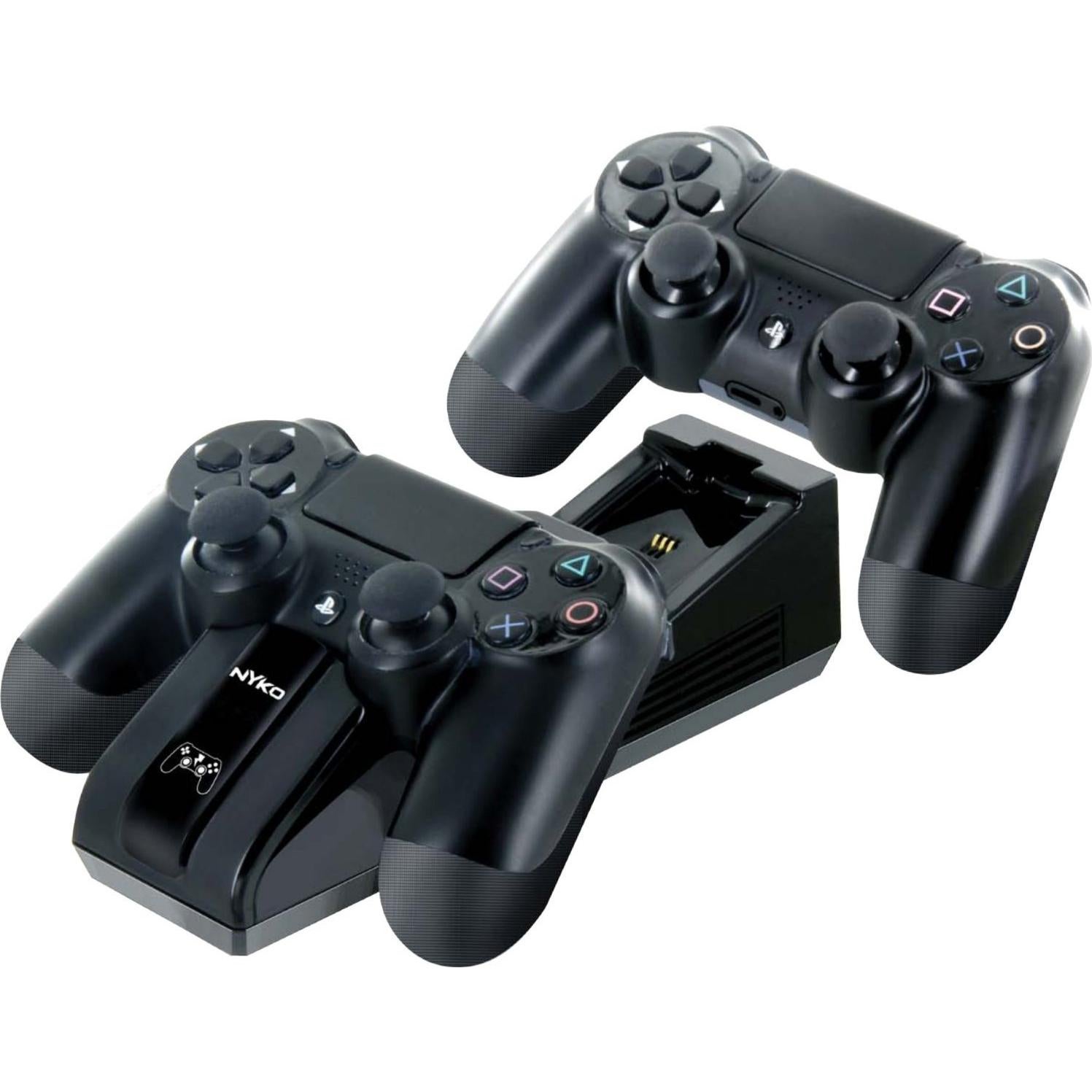 Base de Carga Nyko para PS4 - Doble Puerto y Adaptadores USB