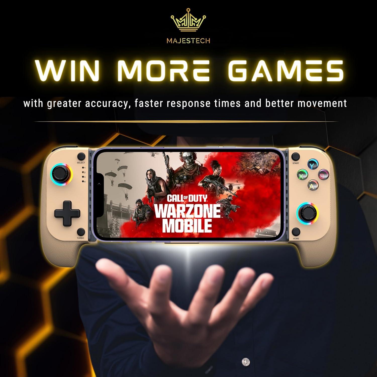 Controlador de Juego Móvil Majestech 2025 Bluetooth RGB