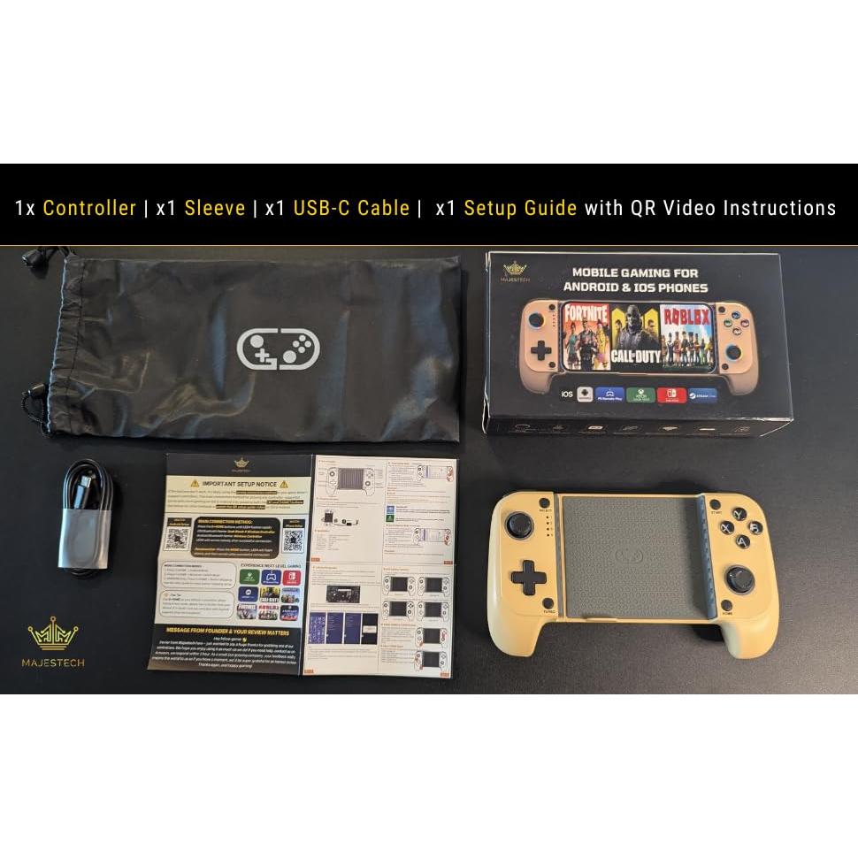 Controlador de Juego Móvil Majestech 2025 Bluetooth RGB