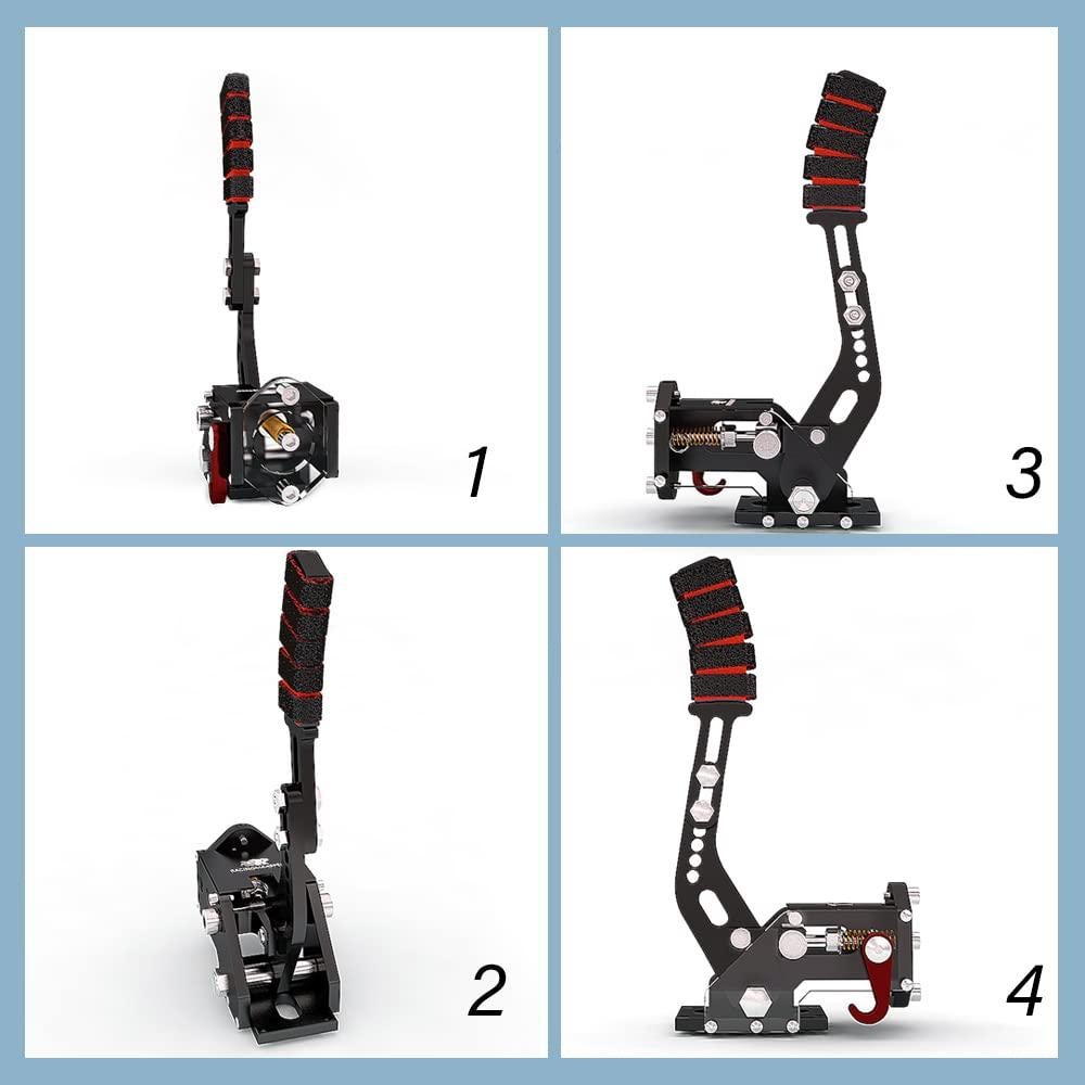 Freno de Mano USB ZHSYMX para Simuladores de Carreras PC Rojo