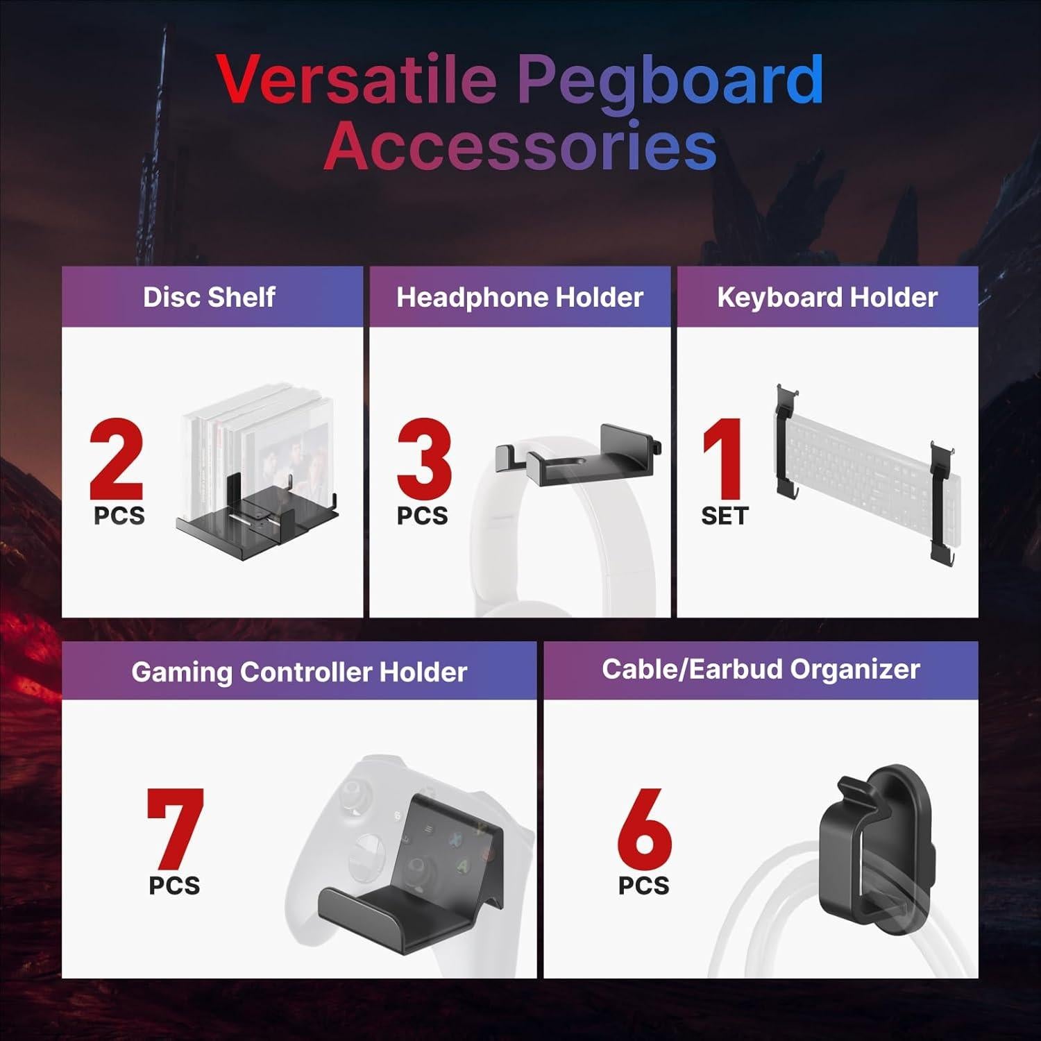 Soporte de Pared PEGZONE para Controladores y Auriculares 14 PZS