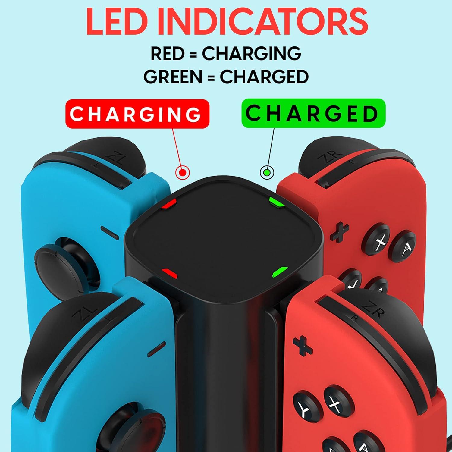 Dock de Carga TalkWorks para 4 Controladores Joy-Con - USB-C