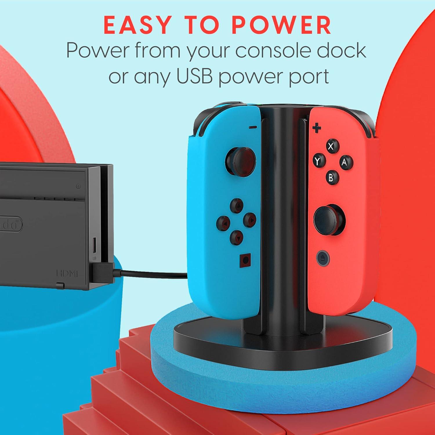 Dock de Carga TalkWorks para 4 Controladores Joy-Con - USB-C