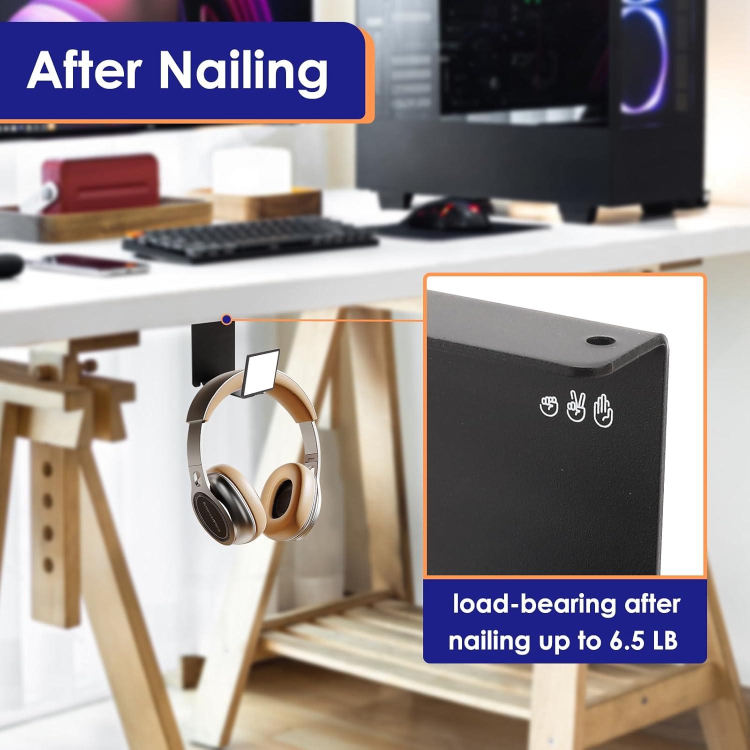 Soporte para Auriculares VKheroKV HC128 Universal con Tiras Adhesivas