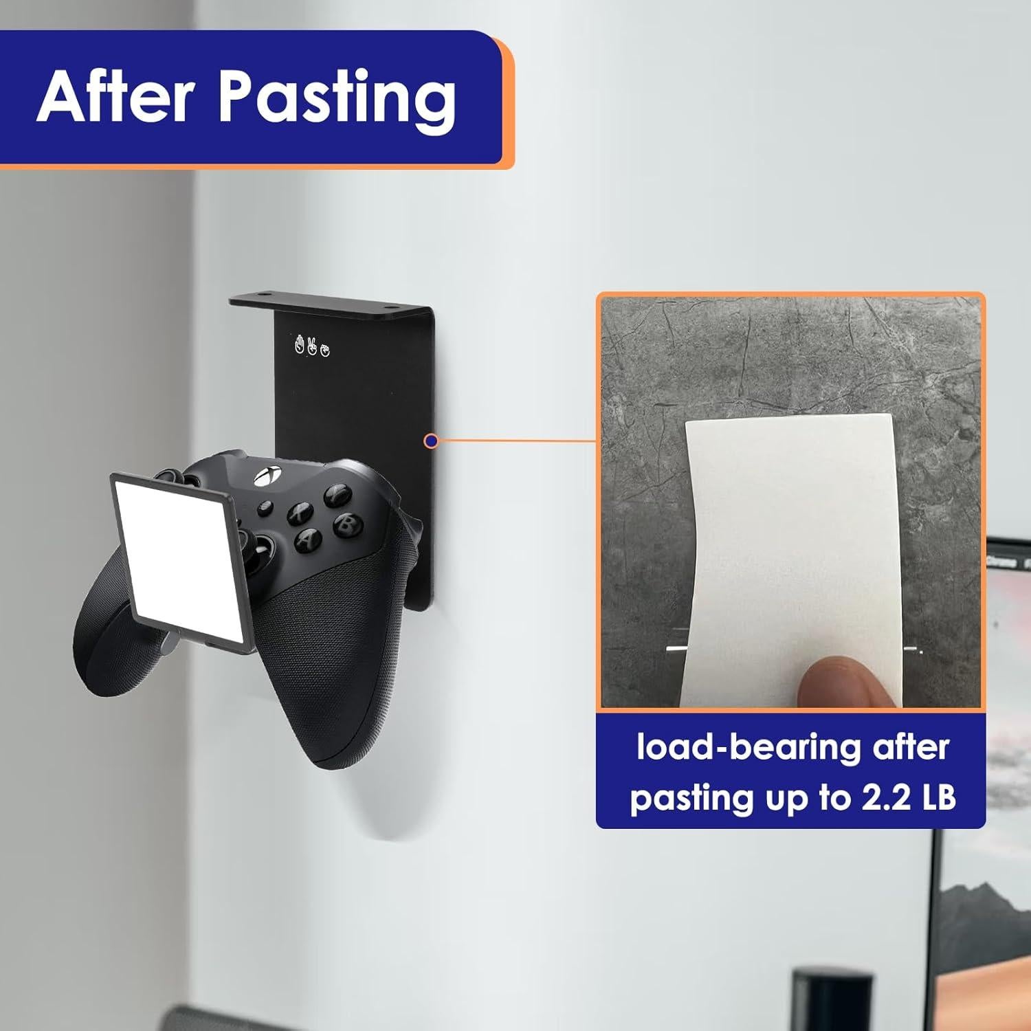 Soporte para Auriculares VKheroKV HC128 Universal con Tiras Adhesivas