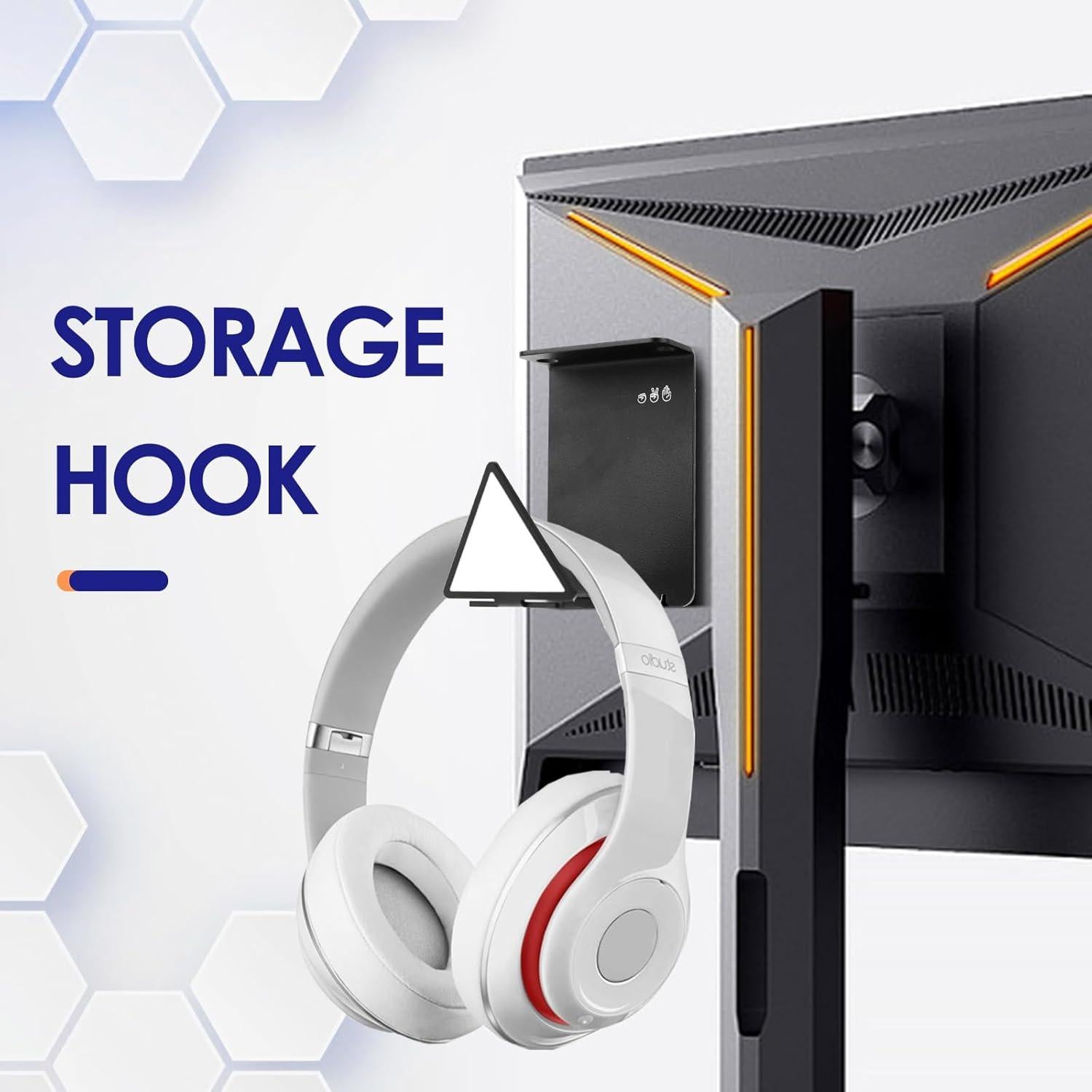 Soporte para Auriculares VKheroKV HC128 Universal con Tiras Adhesivas