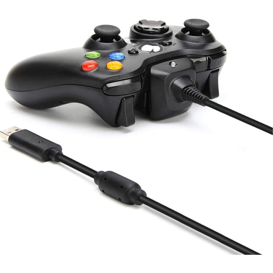 Reiso 2 Cables de Carga USB para Controlador Xbox 360 Negro
