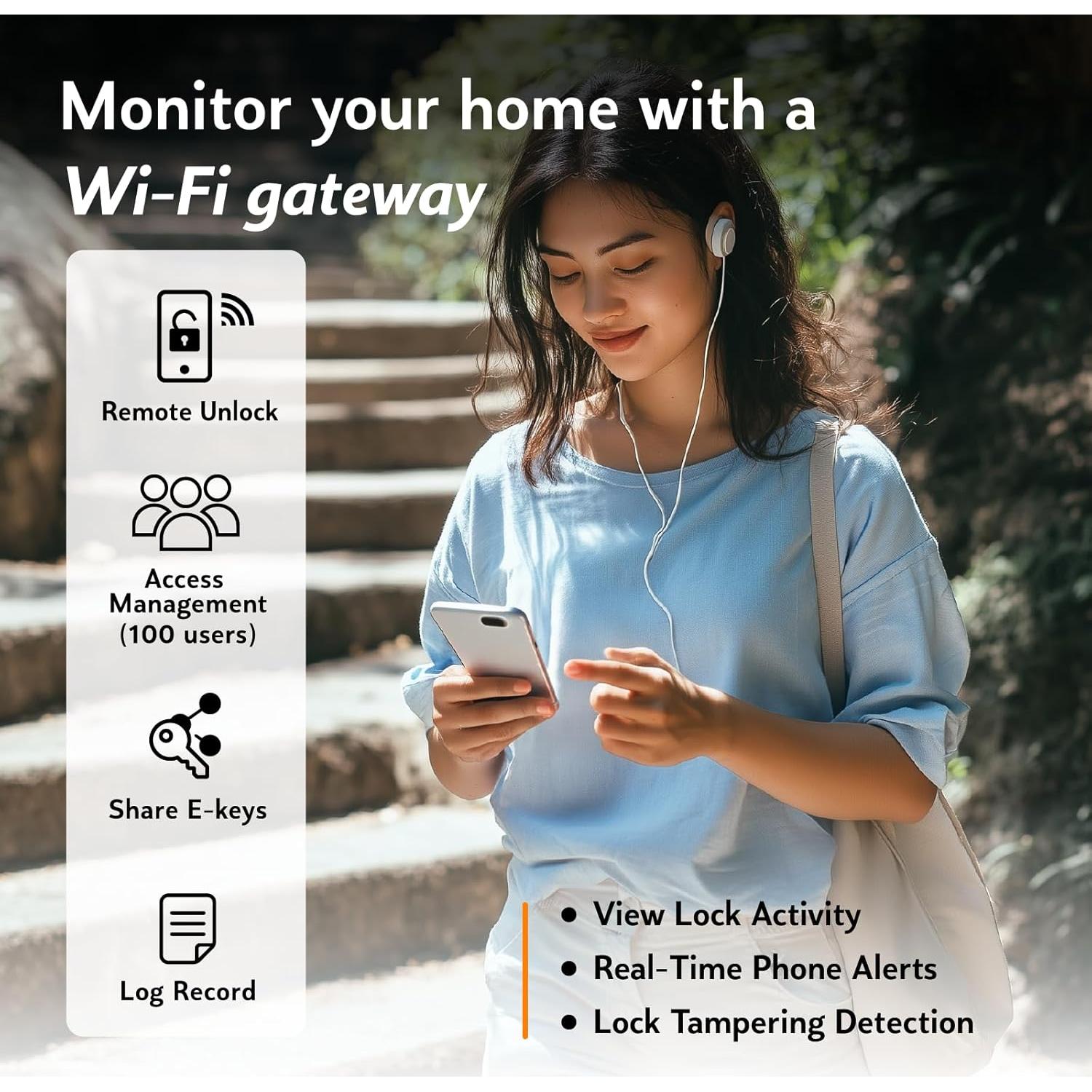 Cerradura Inteligente Lio Home A2BZ2-B WiFi Control Remoto