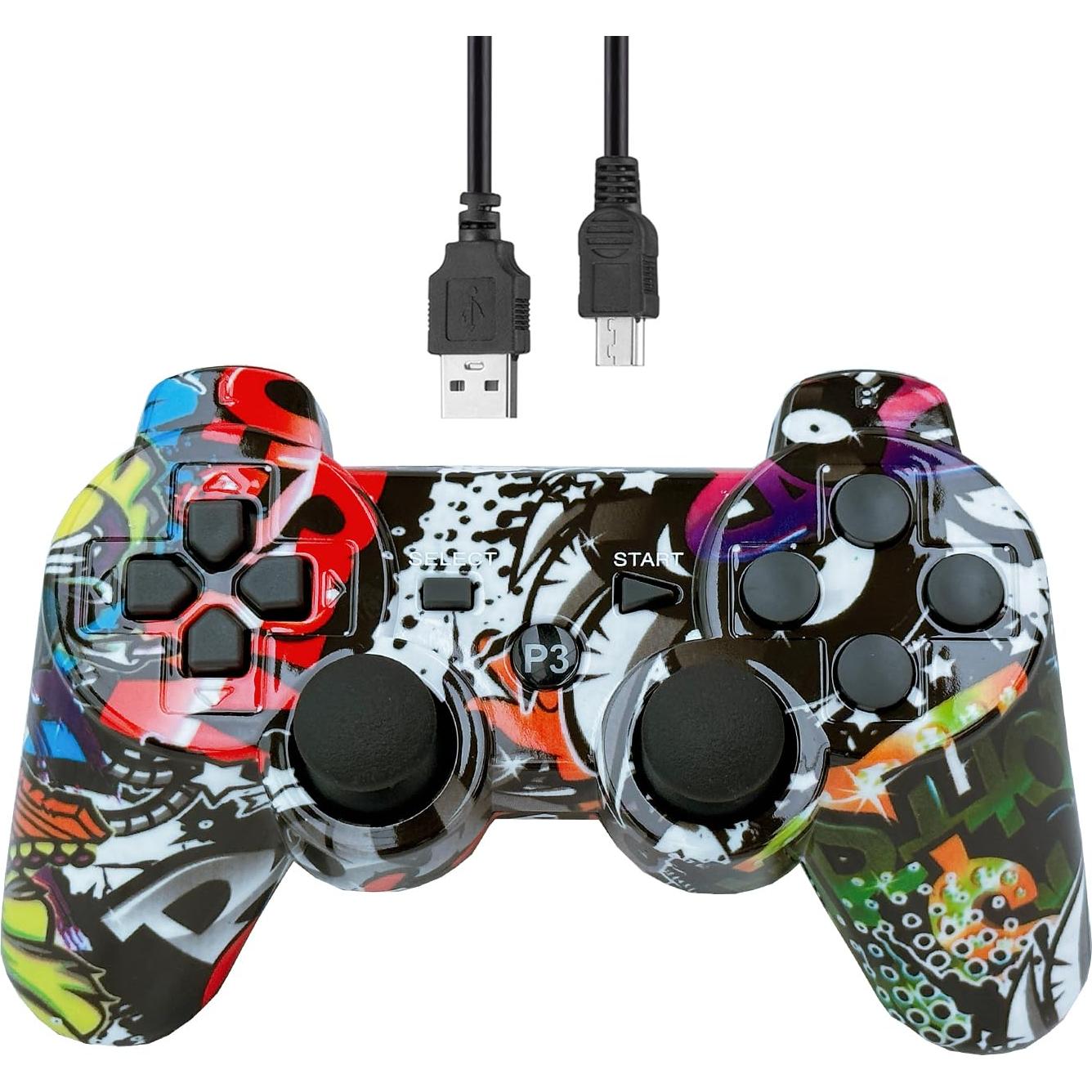 Controlador Inalámbrico PS3 eSeunLau Doble Vibración Bluetooth