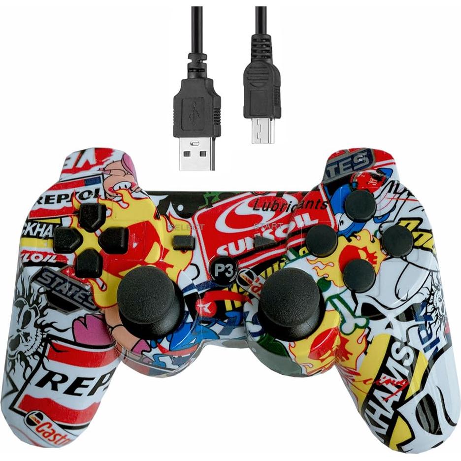 Controlador Inalámbrico PS3 eSeunLau Doble Vibración Bluetooth