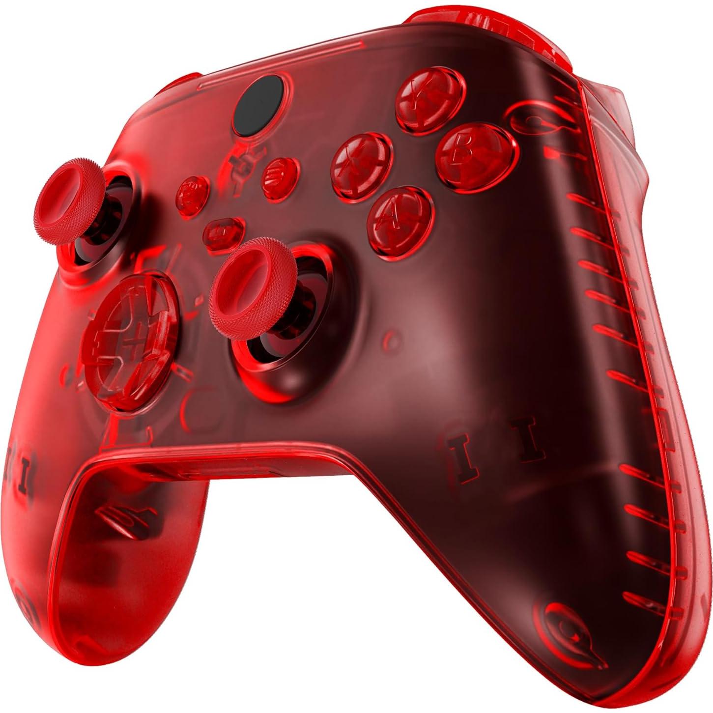 Carcasa Completa eXtremeRate para Controlador Xbox Series X/S Rojo Transparente