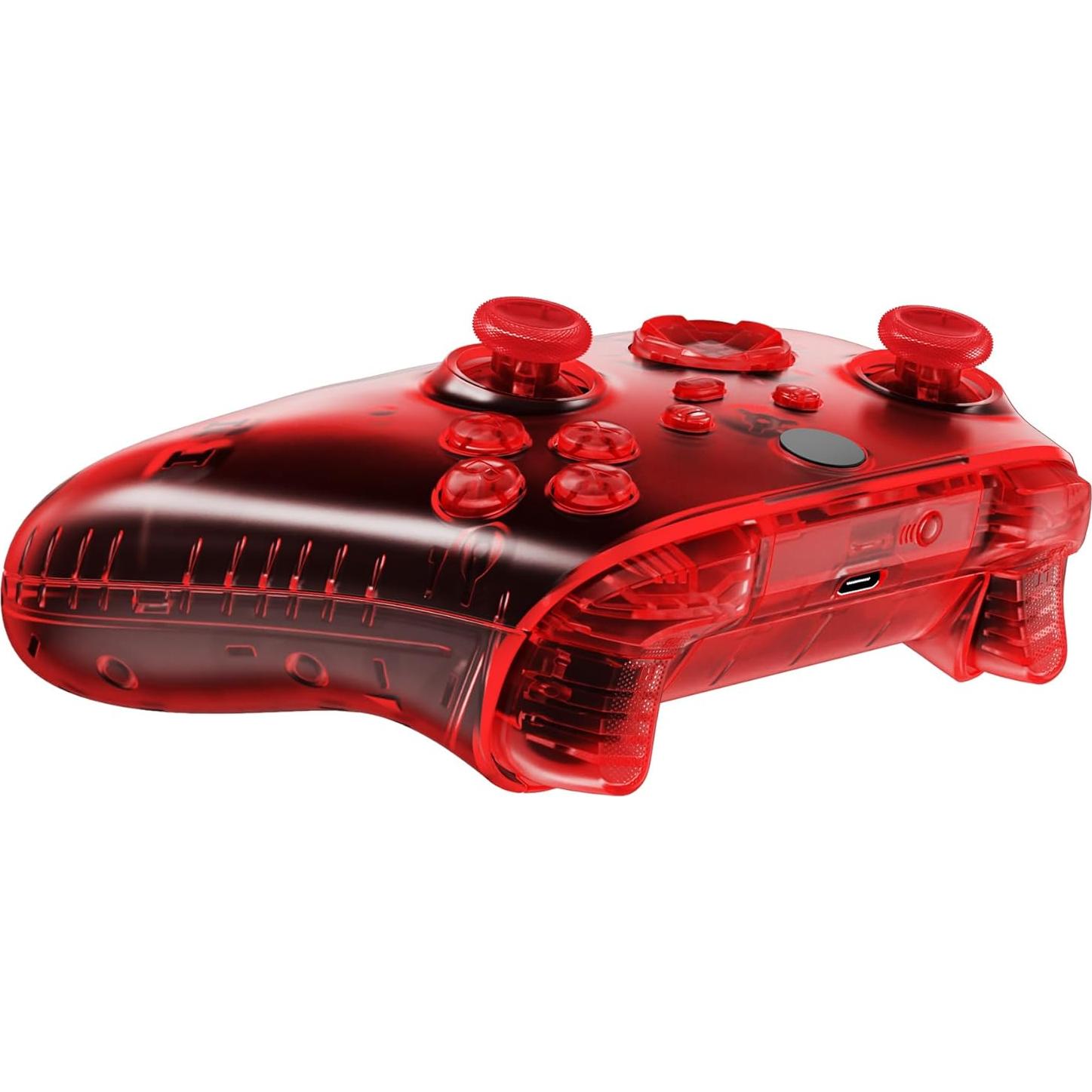 Carcasa Completa eXtremeRate para Controlador Xbox Series X/S Rojo Transparente