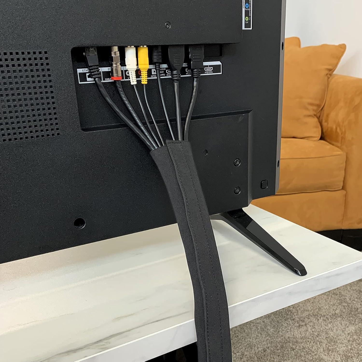 Mangas de Cable Wrap-It Storage 48cm x 11.4cm (2-Pack) Negro