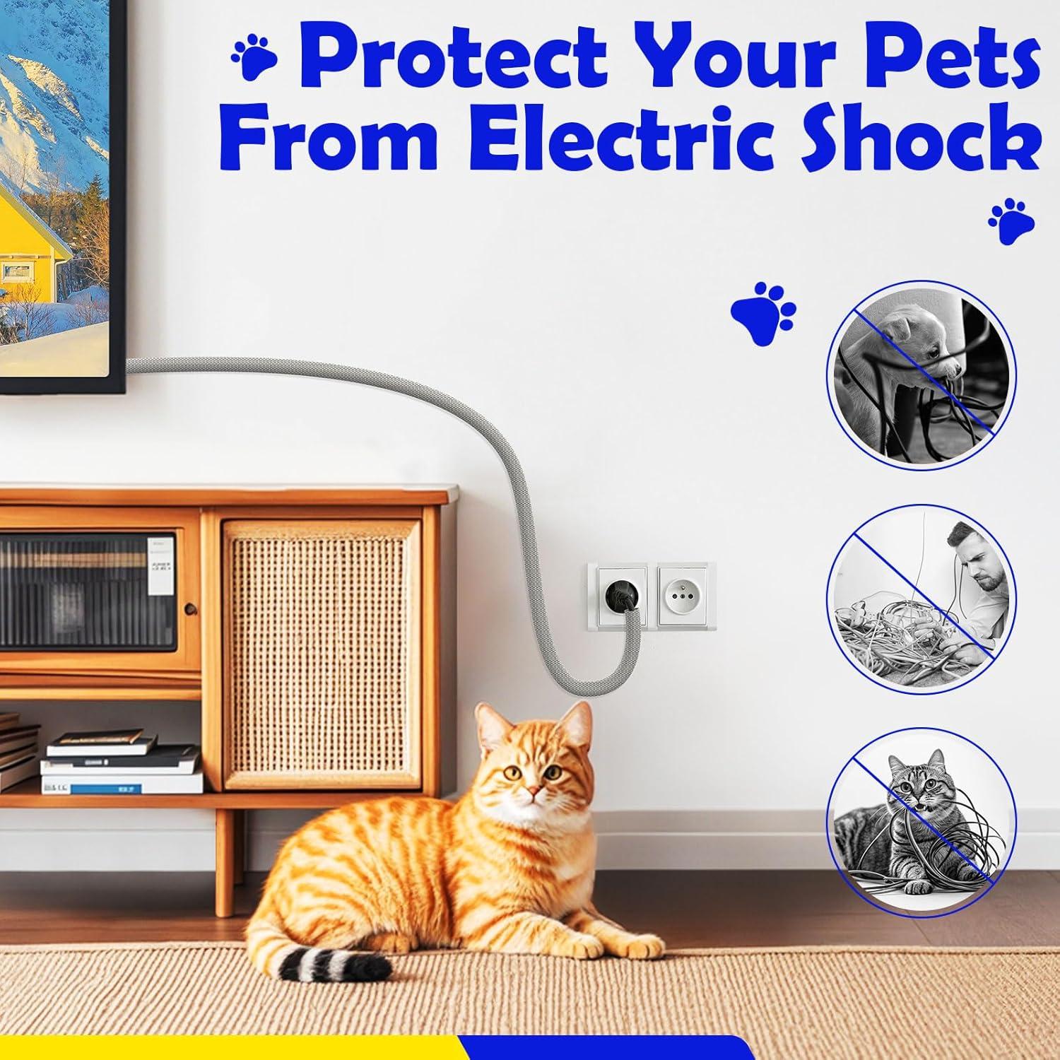 Protector de Cables para Mascotas UOMTFAI 3.05m Gris