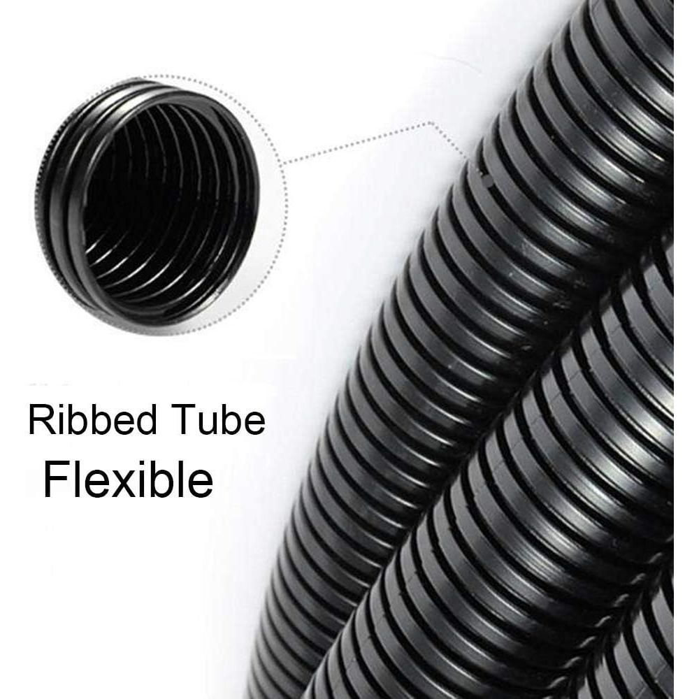 Tubo de Loom Dividido ZhiYo 50FT 3/8" Flexible Negro