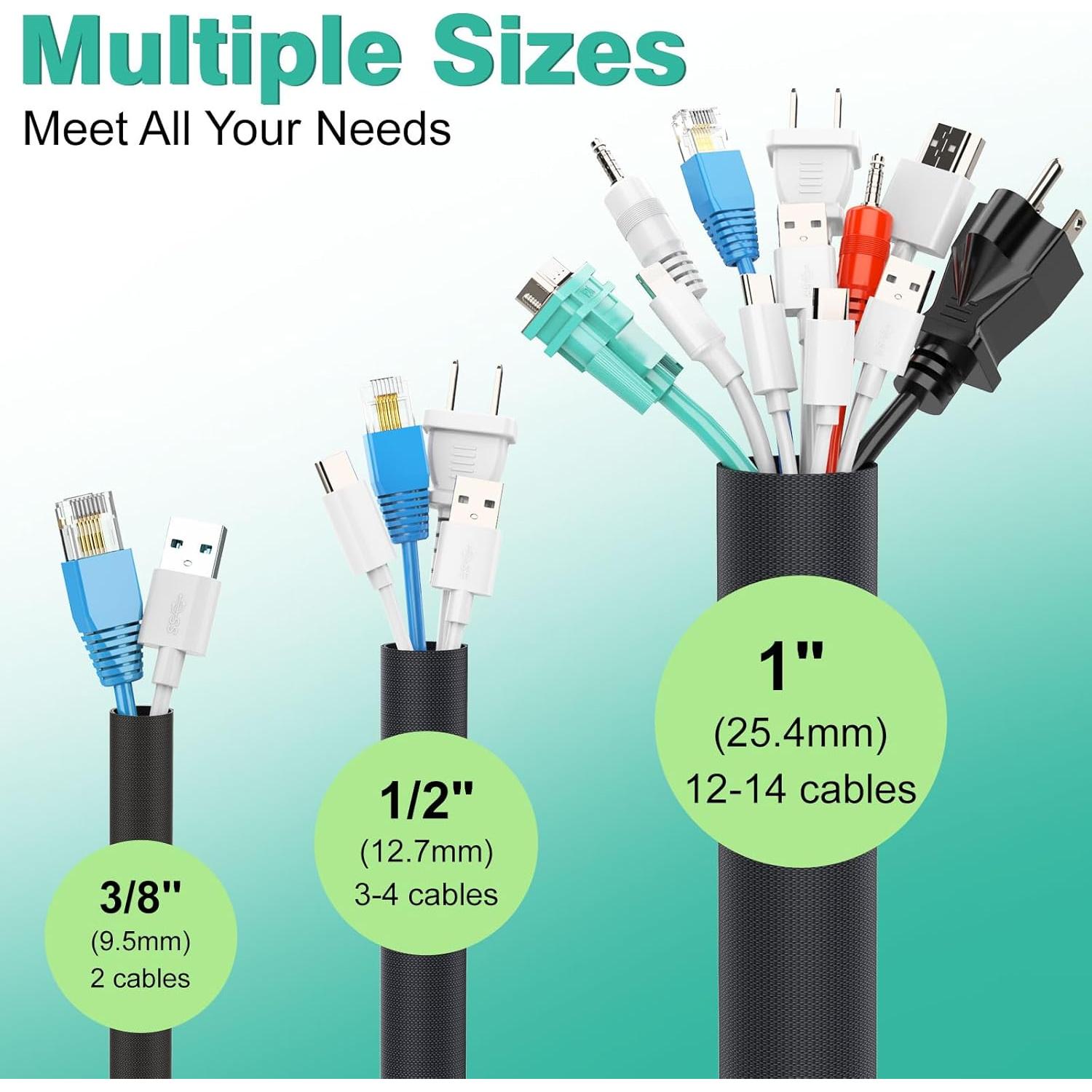 Protector de Cables para Mascotas UOMTFAI 3/8" 3m Negro