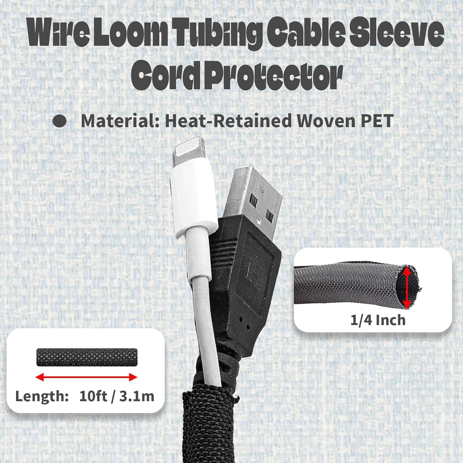 Fundas de Cable Negras Qjaiune 3m 6.35mm Organizador