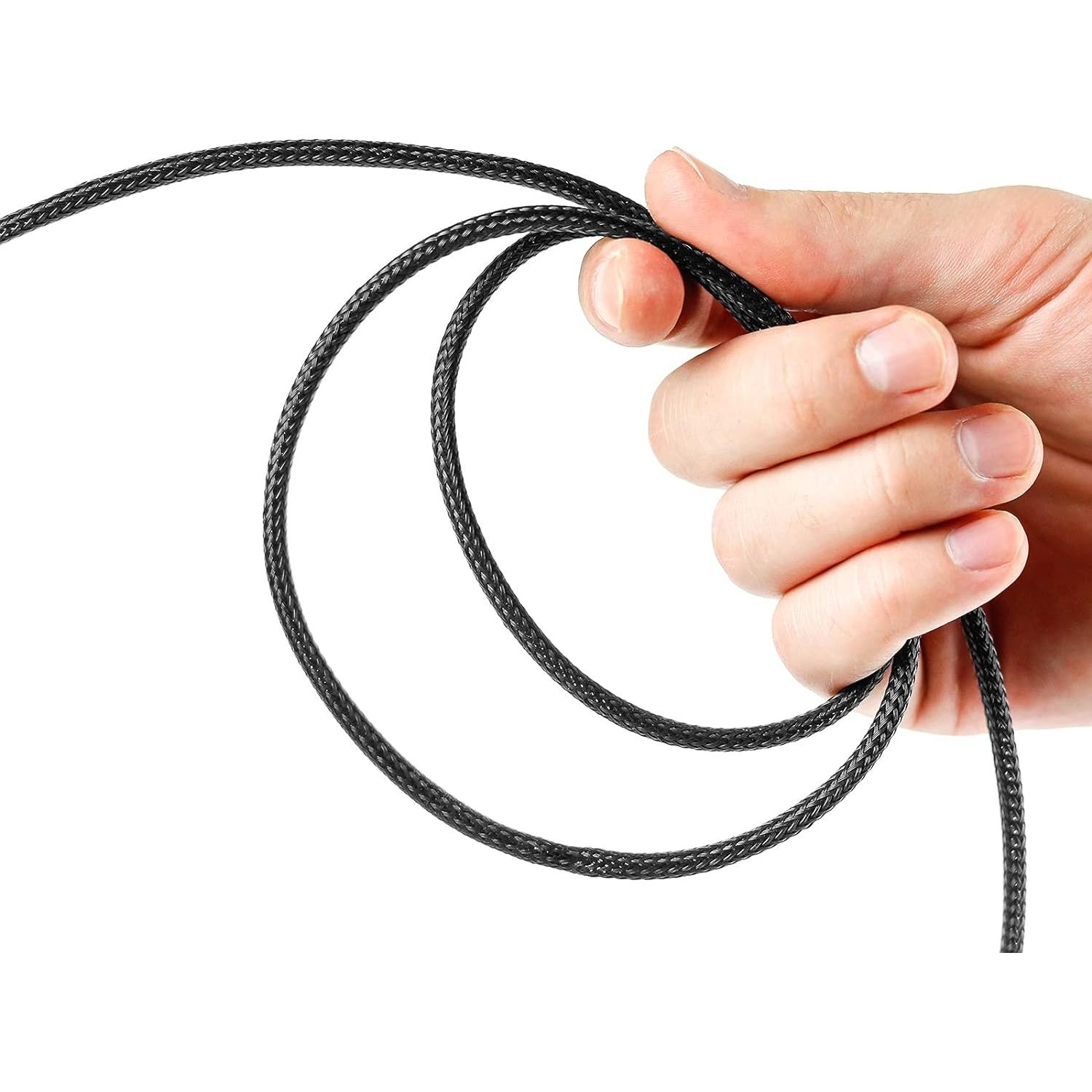 Manga de Cable Trenzada Xuniea 5m 1.27cm 0.64cm 0.95cm Negro Rojo