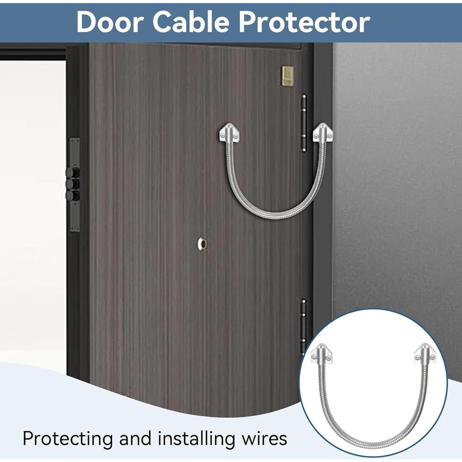 Bucle de puerta blindado Yosoo Health Gear 3 piezas acero inoxidable