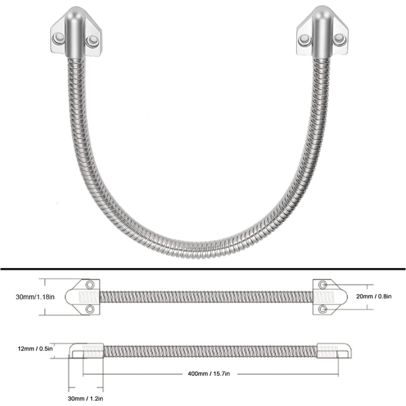 Bucle de puerta blindado Yosoo Health Gear 3 piezas acero inoxidable