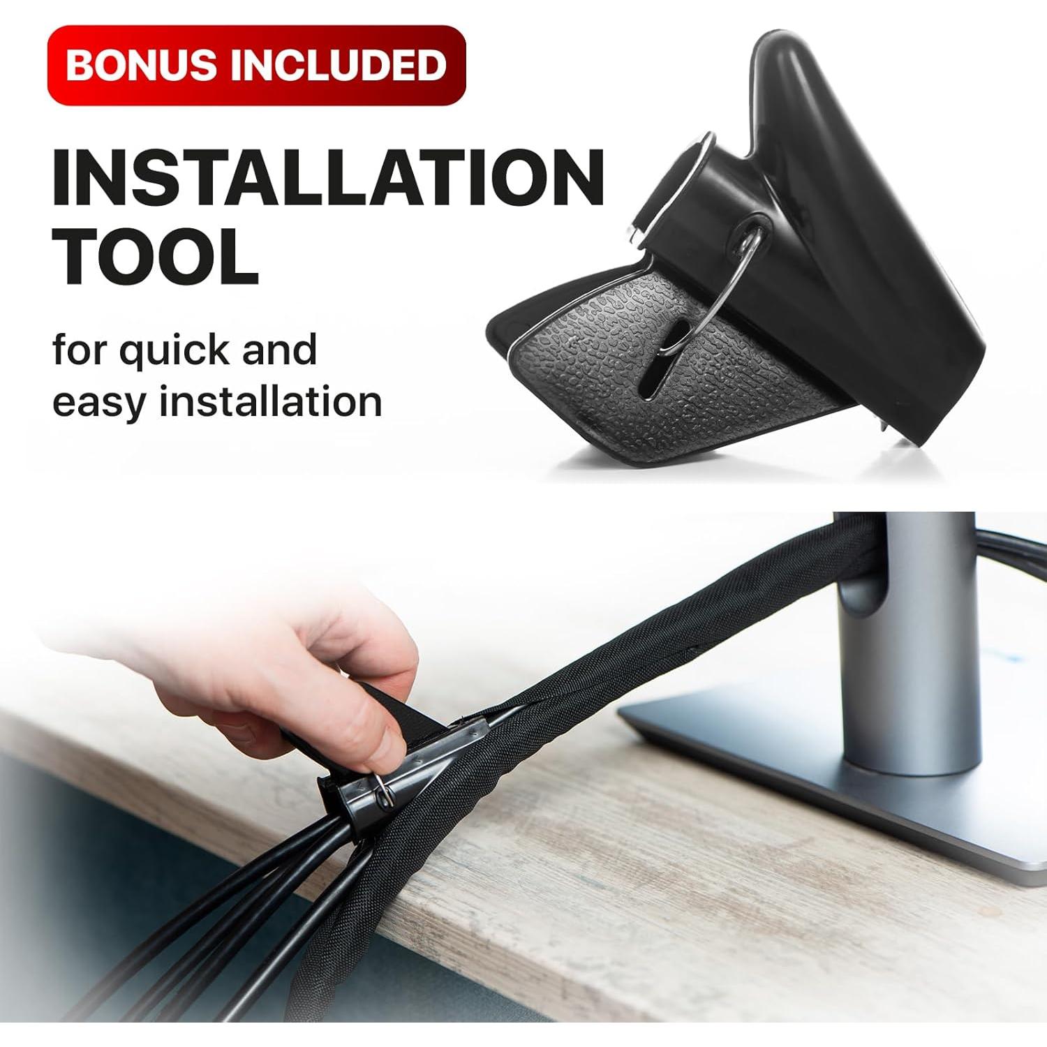 Organizador de Cables X-Protector 3.18 cm x 3 m - Negro