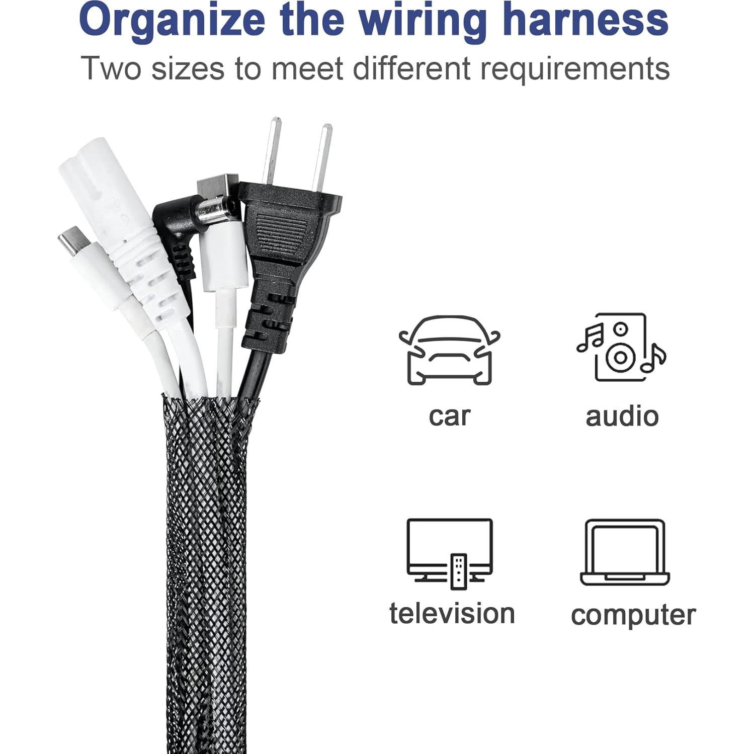 Funda de Cable Trenzada Expandible Besteek 7.62m 1/2" y 1/4"