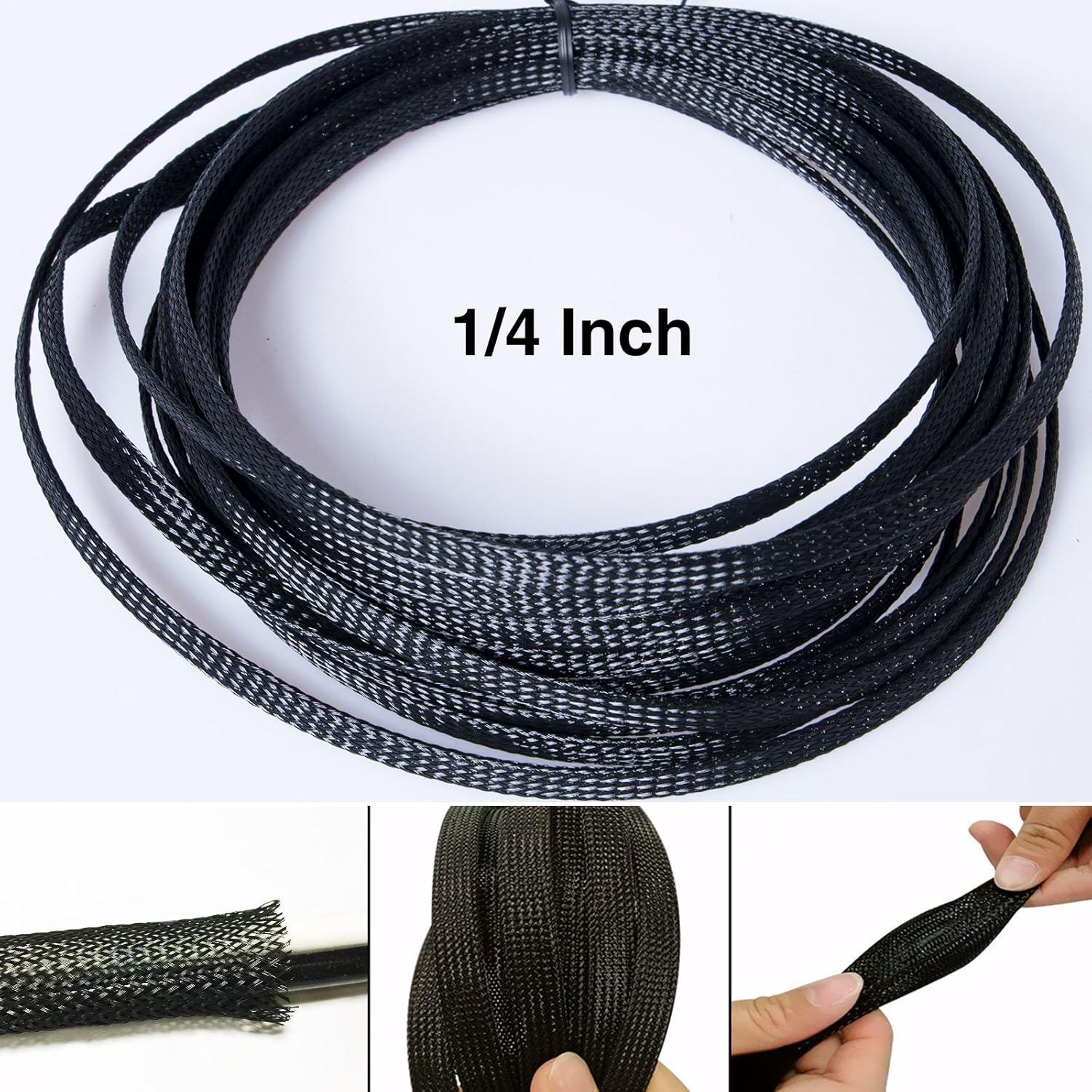 Funda de Cable Trenzada Expandible Besteek 7.62m 1/2" y 1/4"