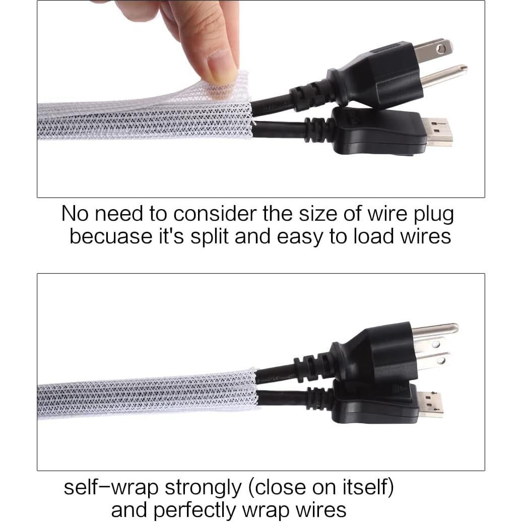 Manga de Gestión de Cables Keco 1" x 3.05m Blanca