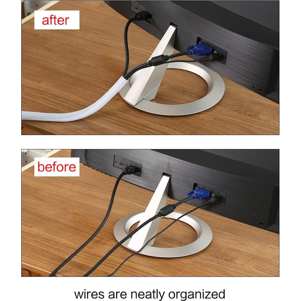 Manga de Gestión de Cables Keco 1" x 3.05m Blanca