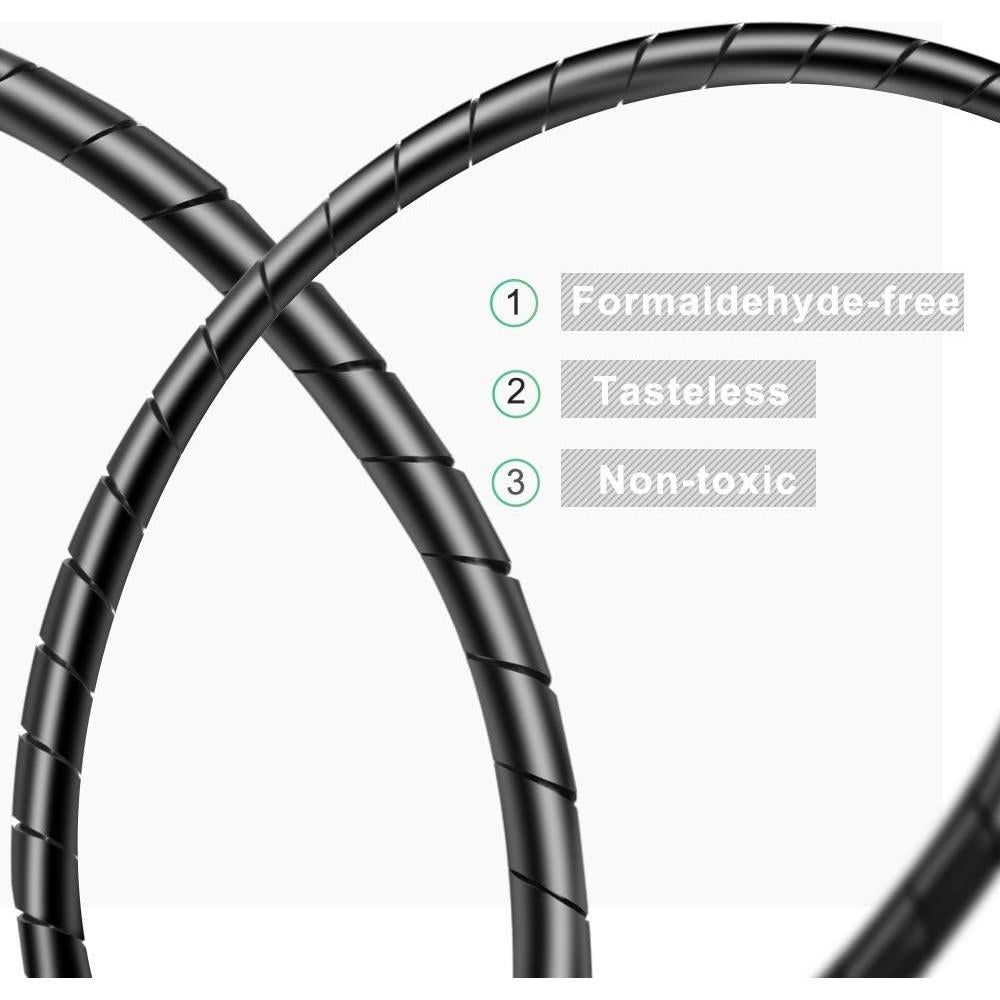 Envoltura de Cable Espiral AGPTEK 10m 2-Pack Flexible y Duradera
