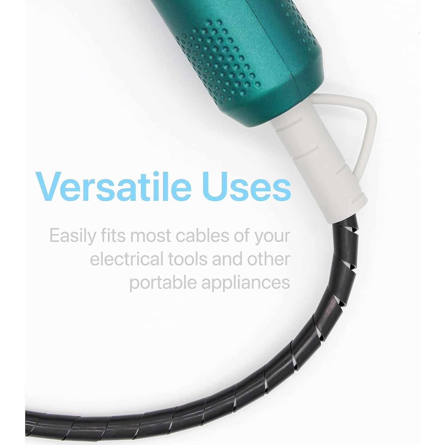 Envoltura de Cable Espiral CSZD 3m 6mm Negro Organizador