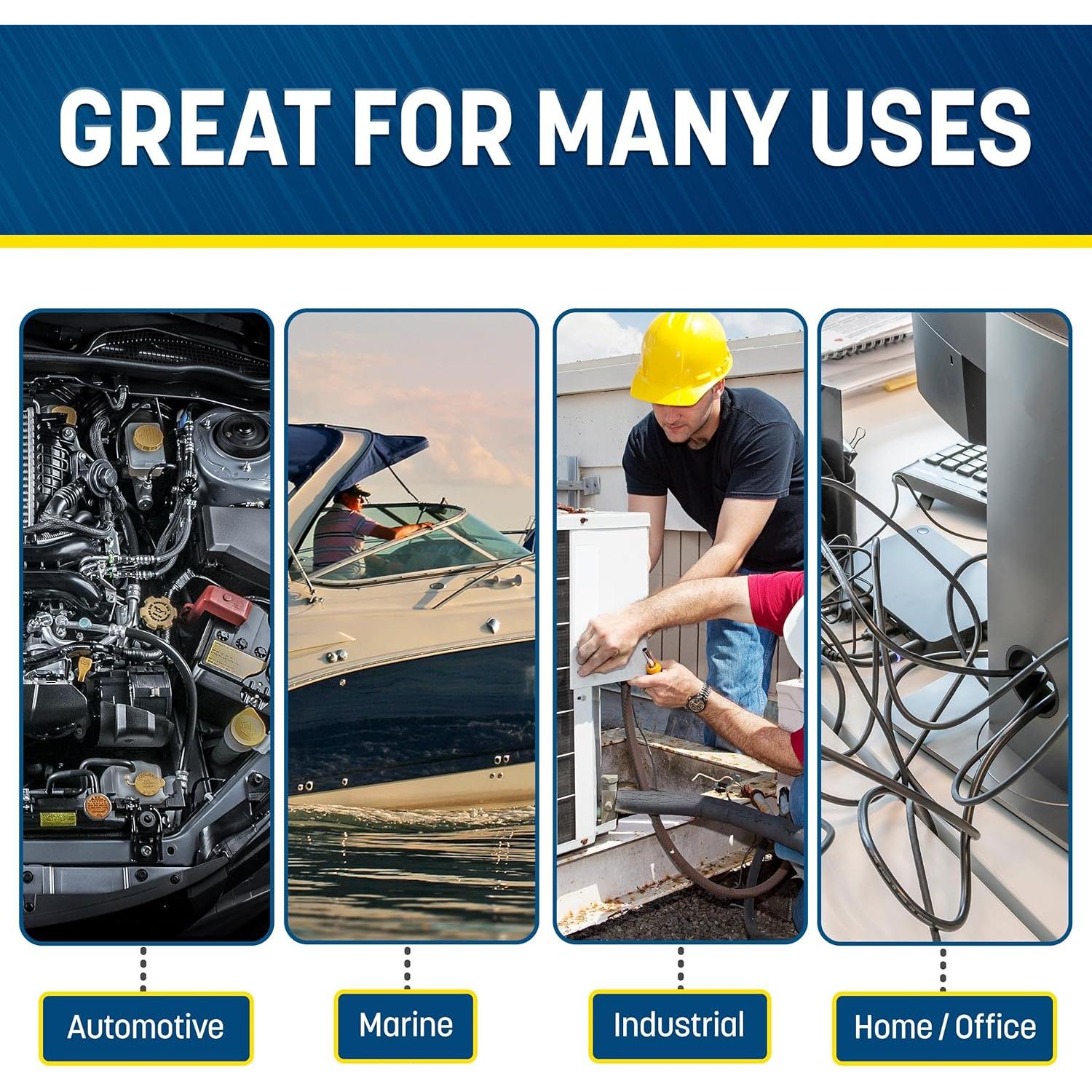 Manga de Cable GS Power 0.13 m x 15.24 m Negra Alta Temperatura