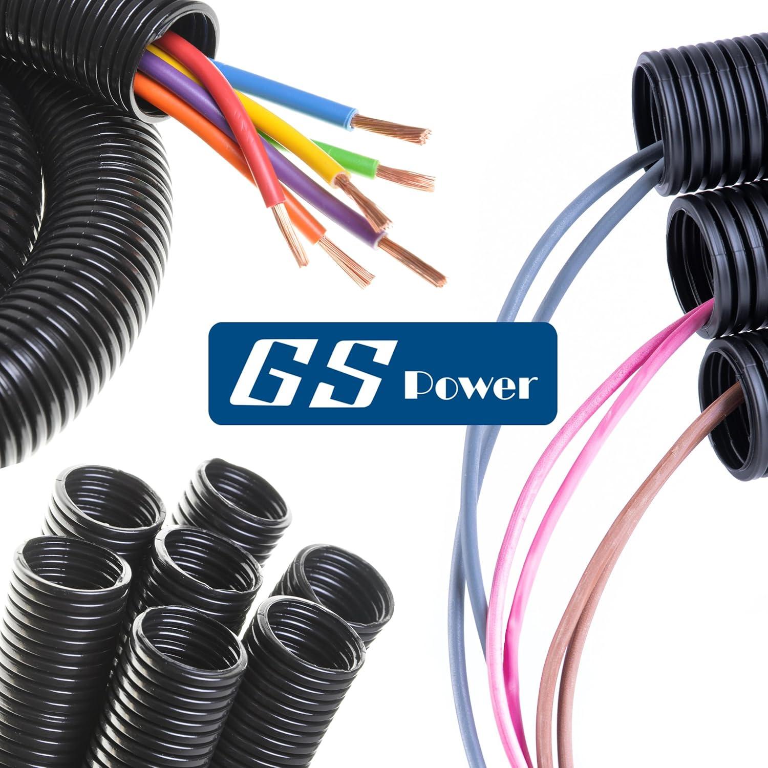 Manga de Cable GS Power 0.13 m x 15.24 m Negra Alta Temperatura