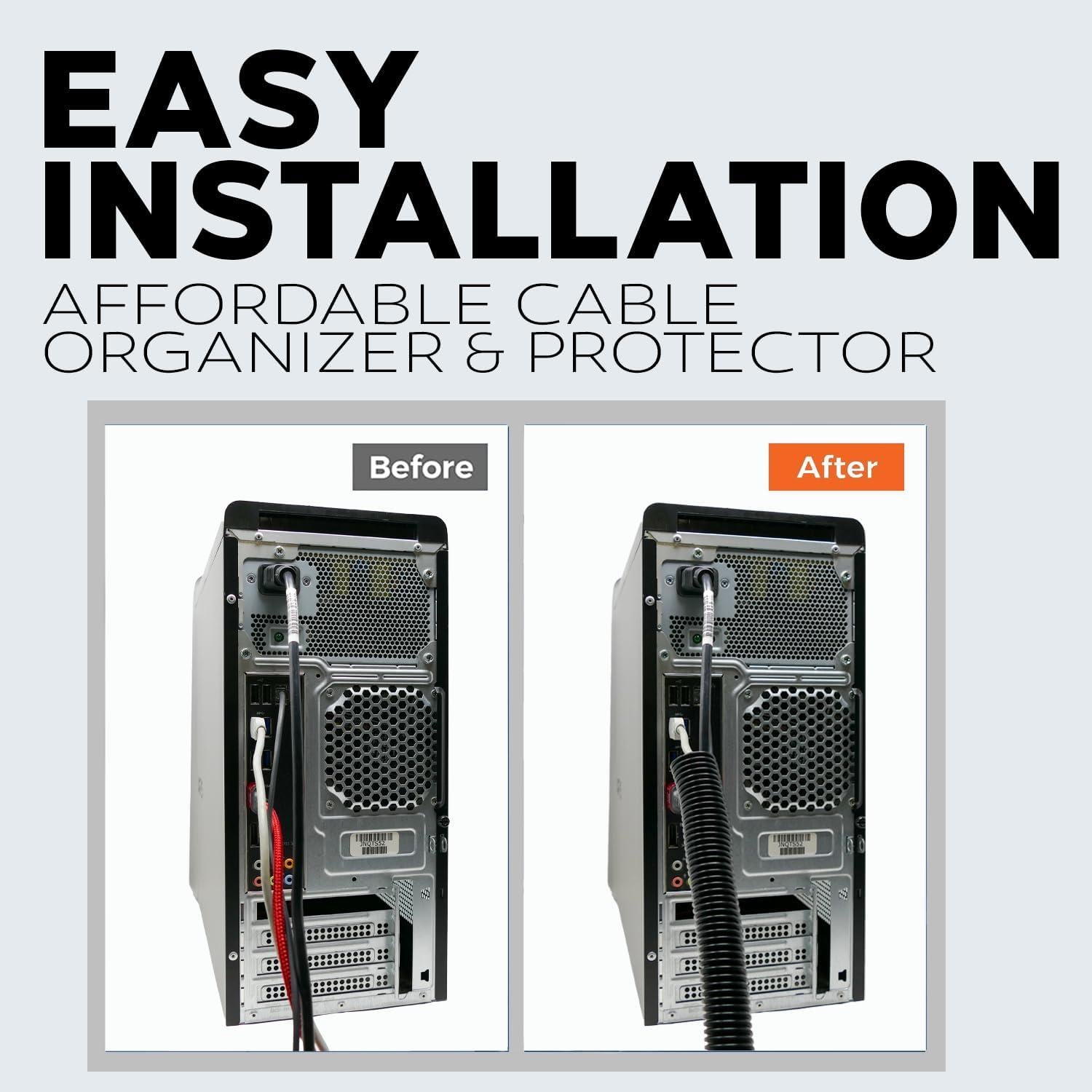 Paquete de 3 Tubos Convolutos Flex-Guard 6.1 m Negro