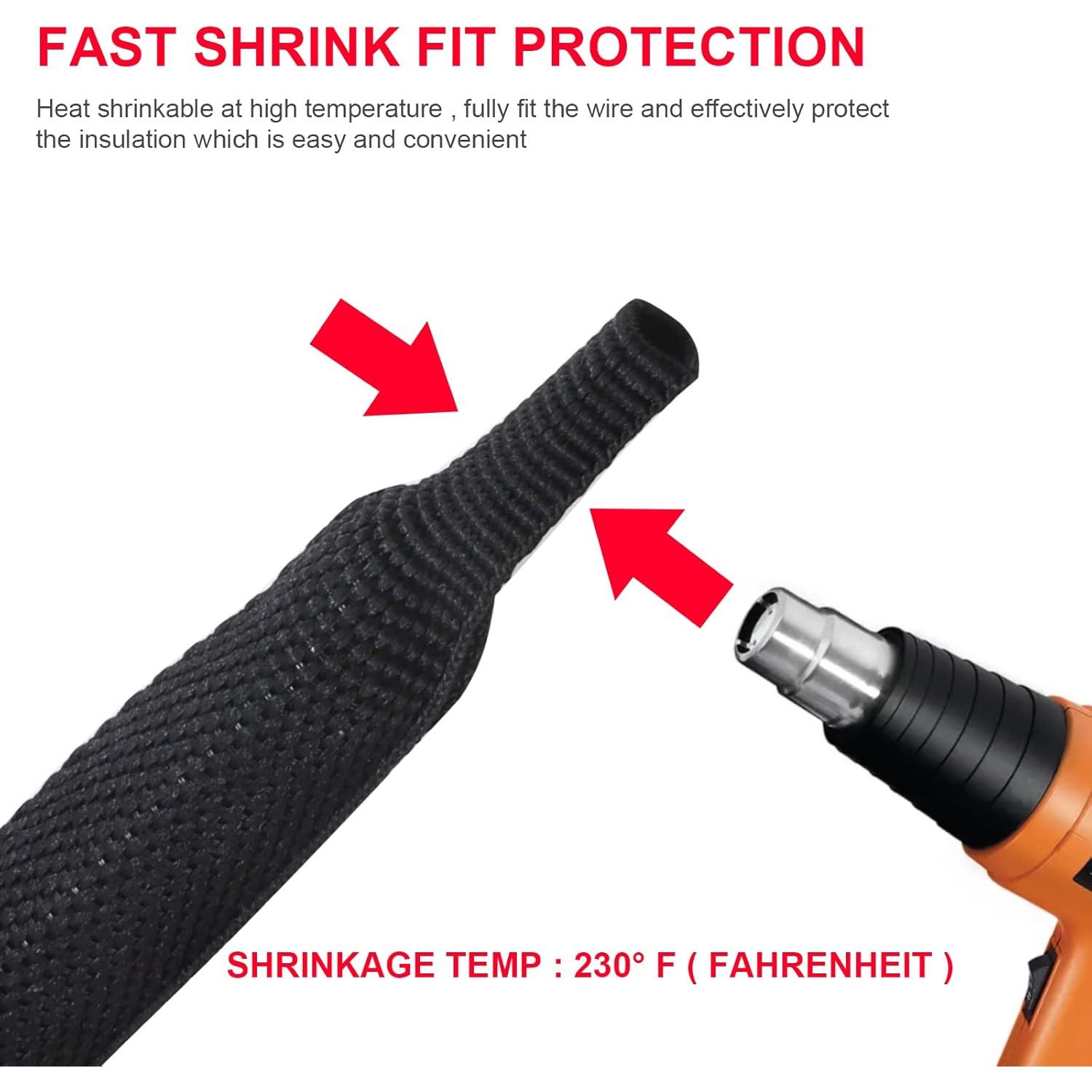 Manga Trenzada Termoretráctil BuyUneed 1/2" x 4.88m Negra