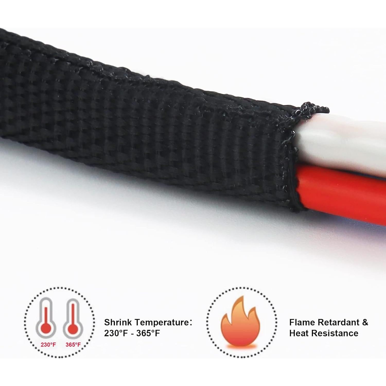 Manga Trenzada Termoretráctil BuyUneed 1/2" x 4.88m Negra