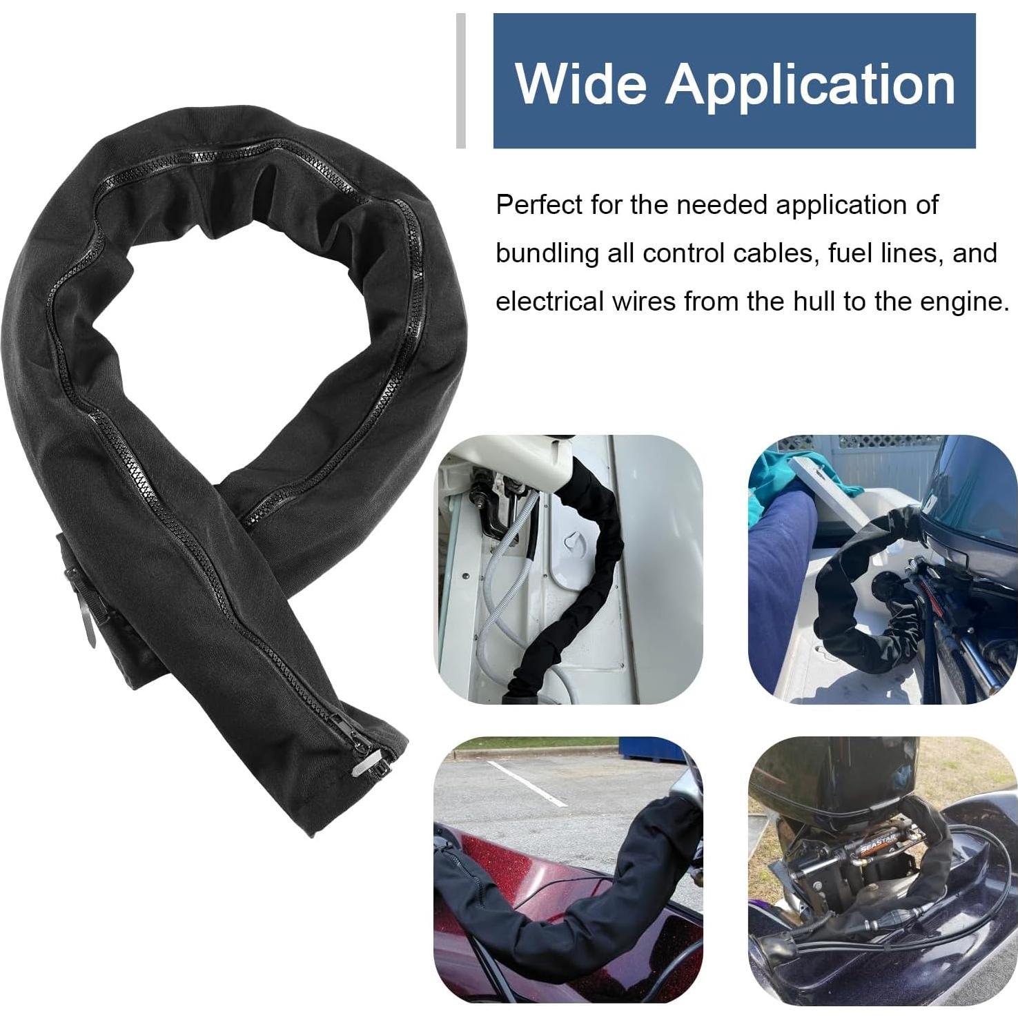 Manga de Rigging Negra Bonbo ZRS-1-DP 121.9 cm con Cremallera