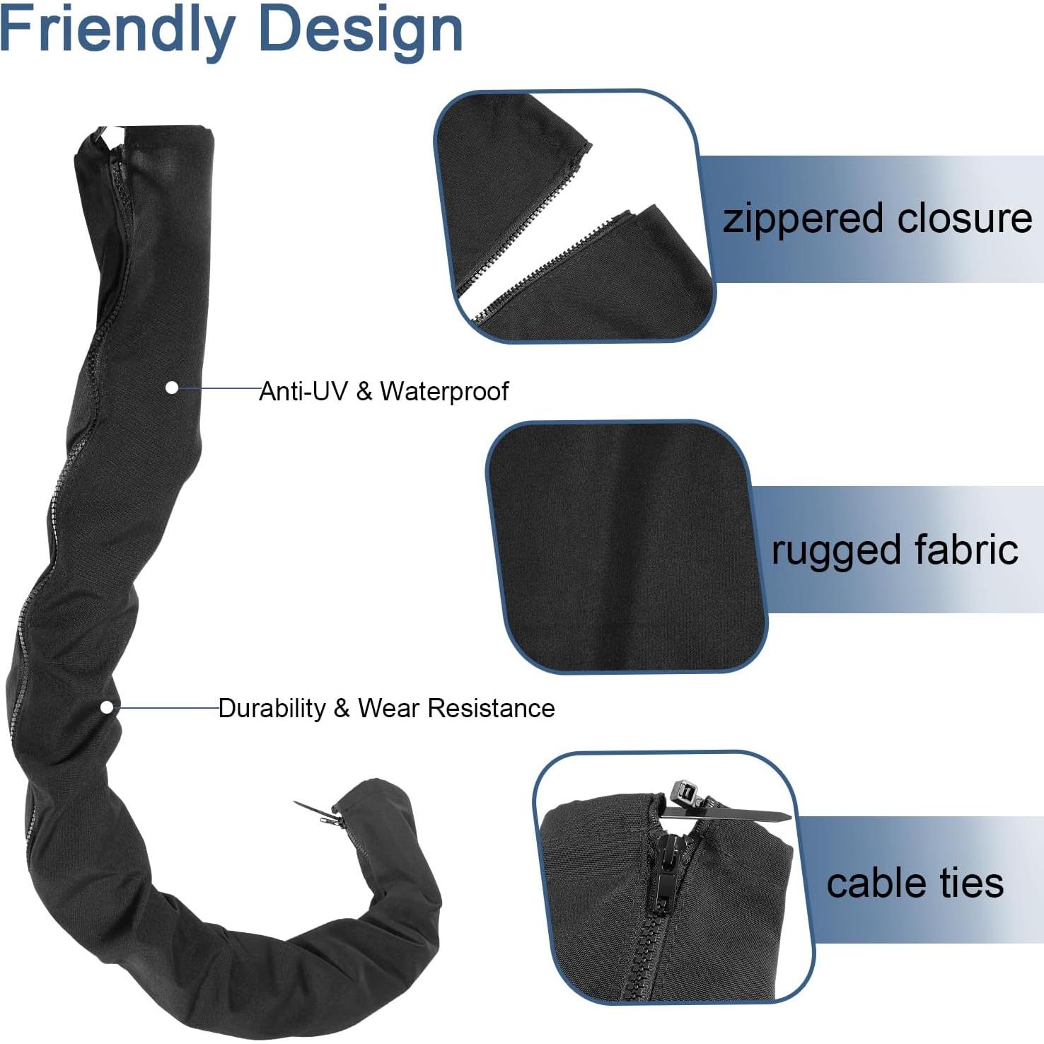 Manga de Rigging Negra Bonbo ZRS-1-DP 121.9 cm con Cremallera