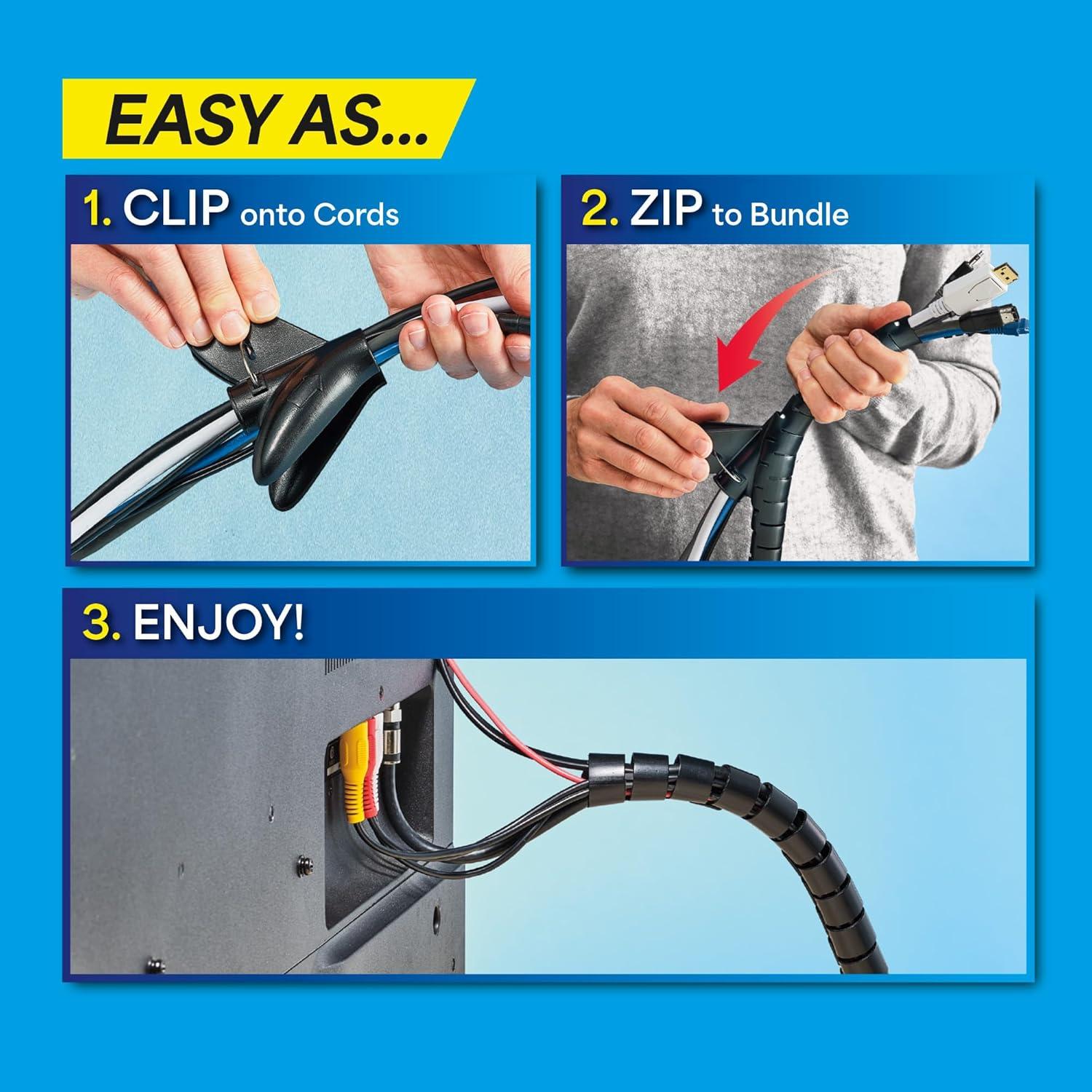 Organizador de Cables Cable Keeper 10 Pies Ajustable Reutilizable