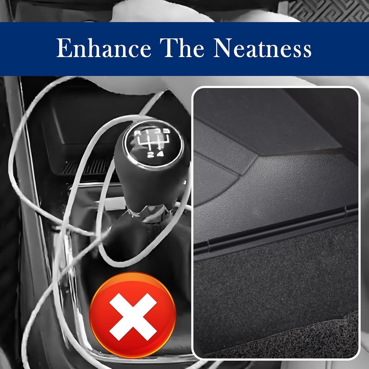 Manga de Gestión de Cables para Automóvil Figpade 4PCS Adhesiva