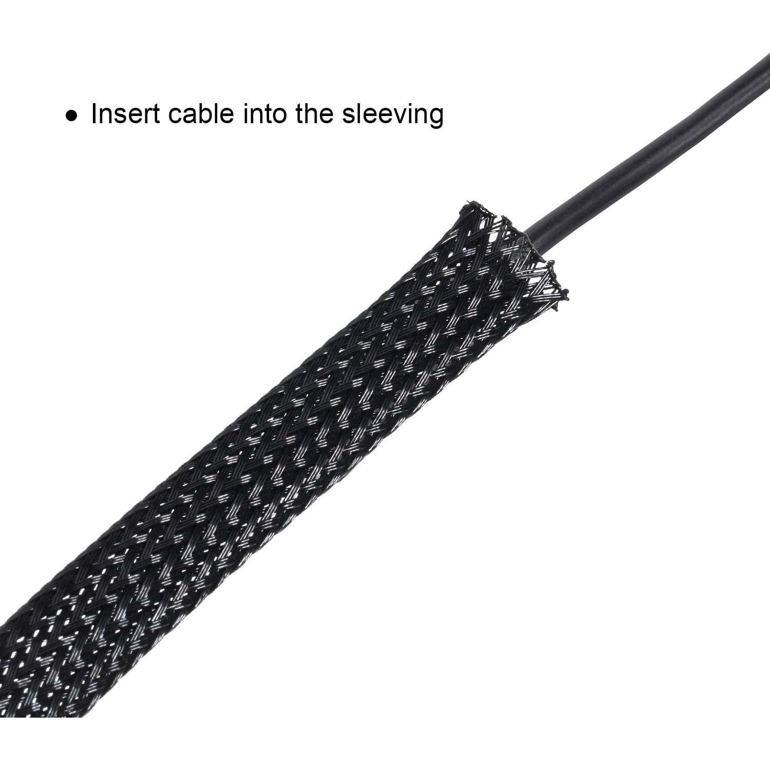 Manga de Cable Trenzada Expandible Boao 15.24m Negro 3 Tamaños