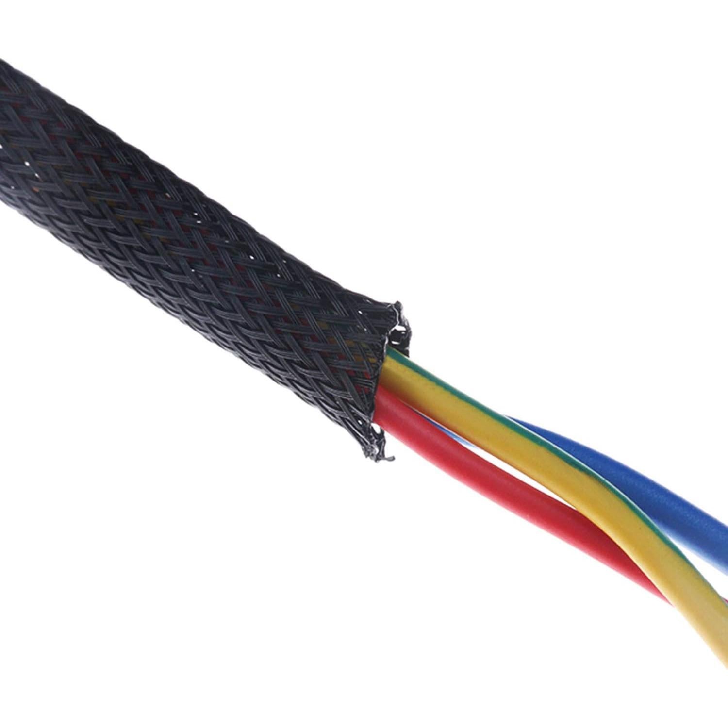 Manga de Cable Trenzada DGZZI 50m 6mm Ignífuga Negra