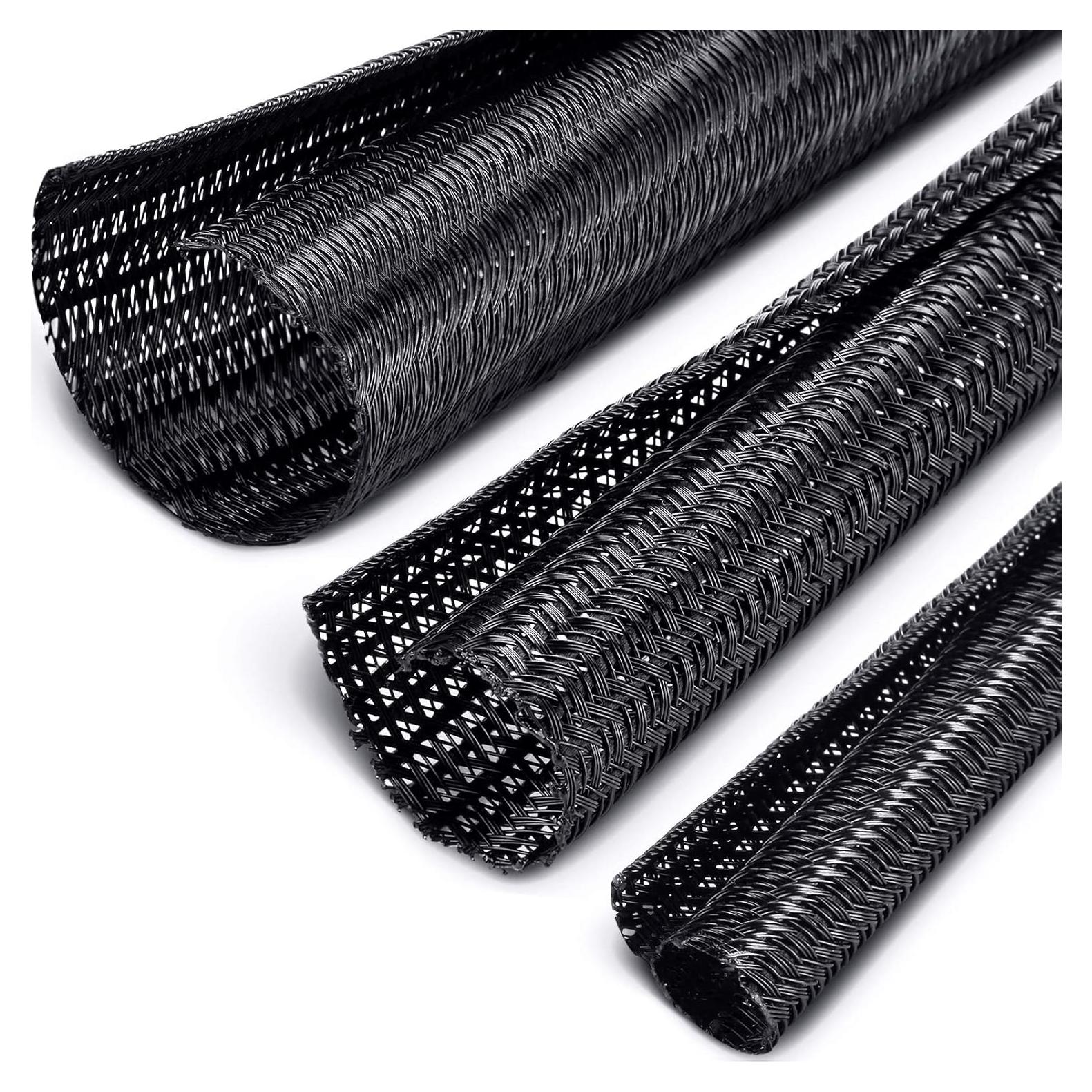 Protector de Cable Manga Dividida Boao 3 Piezas Negro 3m